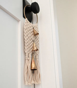 Macrame Cone Bells Door Hanger or Wall Decor