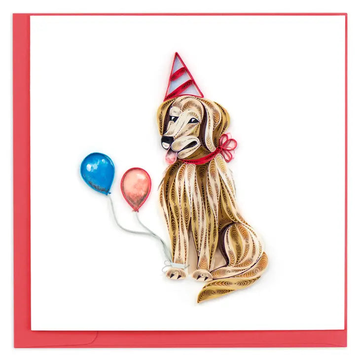 Quilling Card Birthday Dog