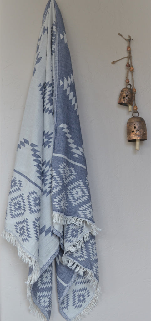 Tribe Turkish Towel-Blue